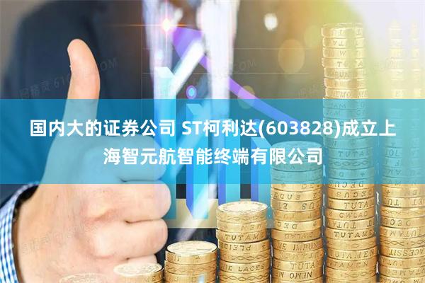 国内大的证券公司 ST柯利达(603828)成立上海智元航智能终端有限公司