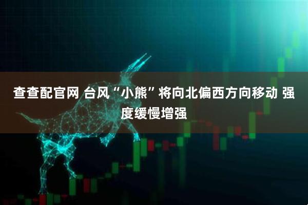 查查配官网 台风“小熊”将向北偏西方向移动 强度缓慢增强
